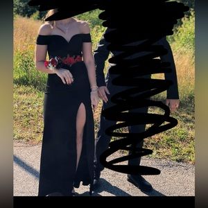 Black Rose Prom Dress